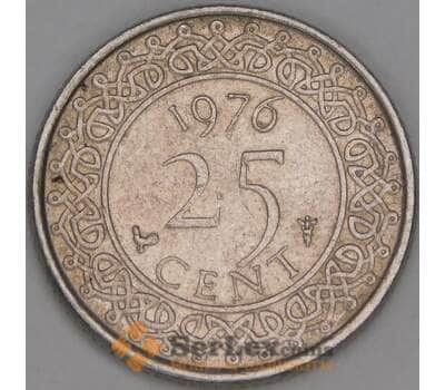 Суринам монета 25 центов 1976 КМ14 VF арт. 46307