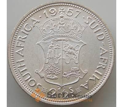 Монета Южная Африка ЮАР 2 1/2 шиллинга 1957 КМ51 UNC Серебро арт. 14661