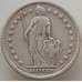 Монета Швейцария 1 франк 1920 КМ24 VF арт. 13178