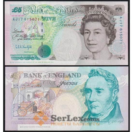 Великобритания банкнота 5 фунтов 1999 Р382А UNC арт. 48390