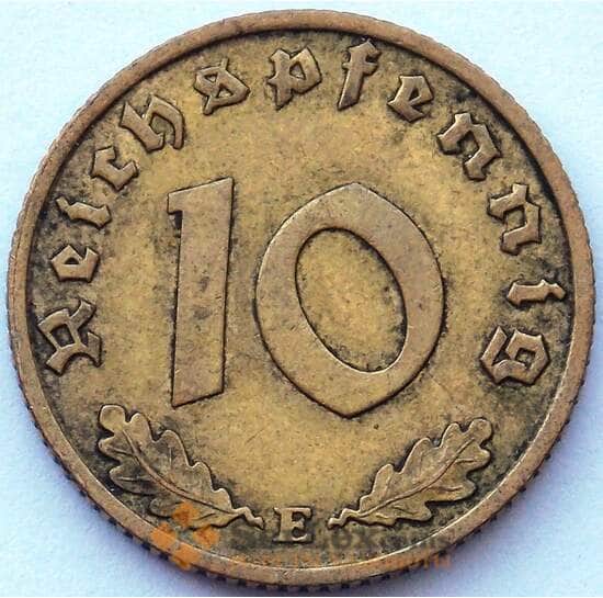 Германия 10 пфеннигов (рейхспфеннигов) 1938 E КМ92 AU (J05.19) арт. 16802