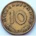 Монета Германия 10 пфеннигов (рейхспфеннигов) 1938 E КМ92 AU (J05.19) арт. 16802