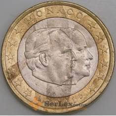 Монако монета 1 евро 2001 КМ173 XF арт. 47358