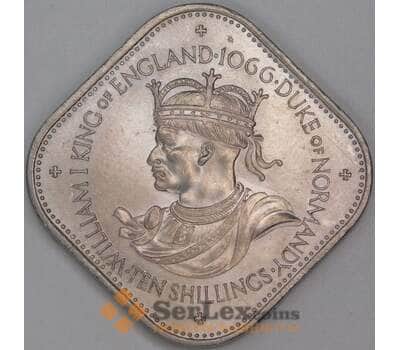 Монета Гернси 10 шиллингов 1966 КМ19 UNC  арт. 21125