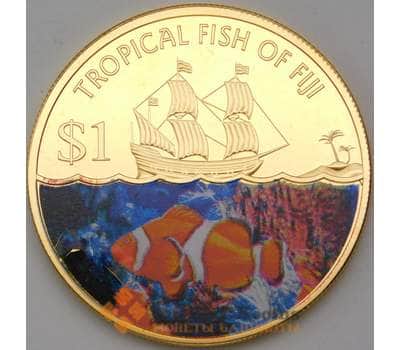 Монета Фиджи 1 доллар 2009 Тропические рыбы арт. 30183