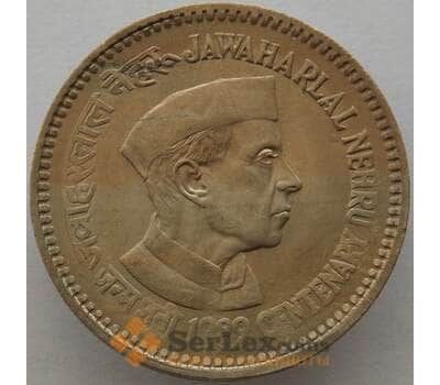 Монета Индия 1 рупия 1989 КМ83 AU 100 лет Джавахарлал Неру (J05.19) арт. 15726