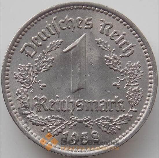 Германия 1 рейхсмарка 1938 A КМ78 aUNC арт. 12163