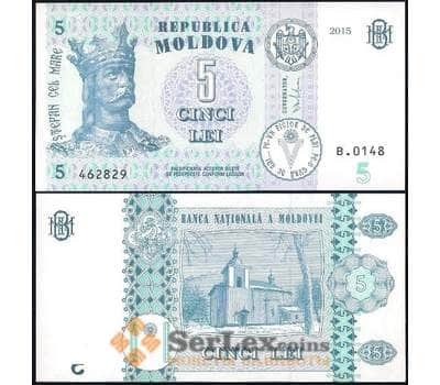 Банкнота Молдова 5 лей 2015 UNC арт. 17565