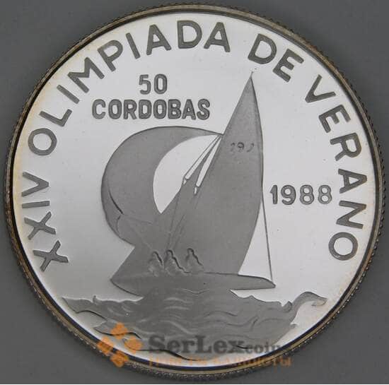 Никарагуа 50 кордоба 1988 КМ62 Proof XXIV летние Олимпийские Игры, Сеул 1988 арт. 54107
