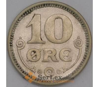 Дания монета 10 эре 1917 КМ818 XF арт. 43959