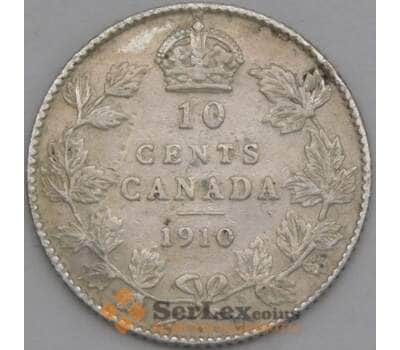 Монета Канада 10 центов 1910 КМ10 VF арт. 21738