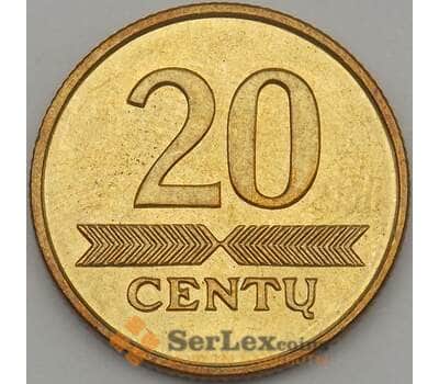 Монета Литва 20 центов 1997 КМ107 aUNC арт. 18803