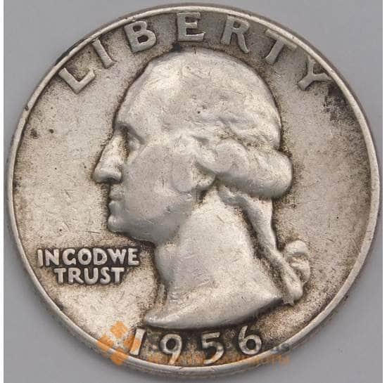 США монета 1/4 доллара 1956 КМ164 VF арт. 43141