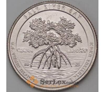Монета США 25 центов 2020 UNC 53 парк Бухта соленой реки Виргинские острова D арт. 23806
