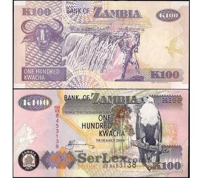 Банкнота Замбия 100 квача 2011 Р38 UNC арт. 22066