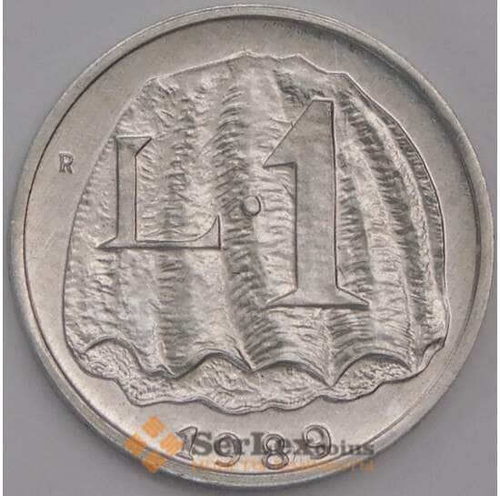 Сан-Марино монета 1 лира 1989 КМ231 UNC Шестнадцать веков истории арт. 42322