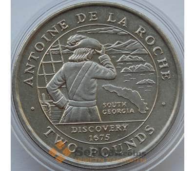 Монета Южная Джорджия и Южные Сэндвичевы острова 2 фунта 2000 BU Антони де Ла Роше арт. 13660