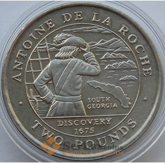 Южная Джорджия и Южные Сэндвичевы острова 2 фунта 2000 BU Антони де Ла Роше арт. 13660 Южная Джорджия и Южные Сэндвичевы острова 2 фунта 2000 BU Антони де Ла Роше арт. 13660
