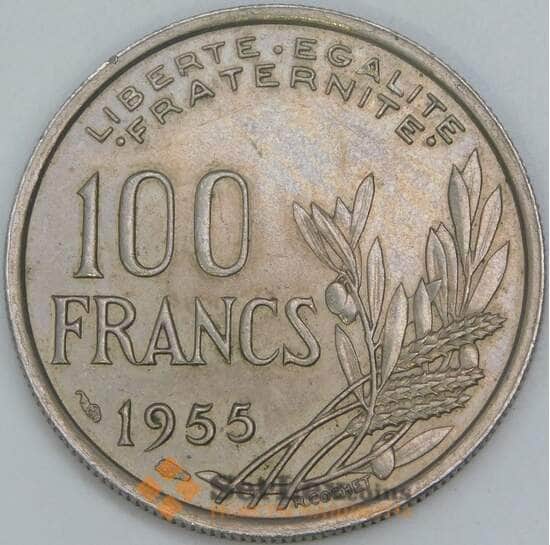 Франция 100 франков 1955 B КМ919.2 XF арт. 56935 Франция 100 франков 1955 B КМ919.2 XF арт. 56935