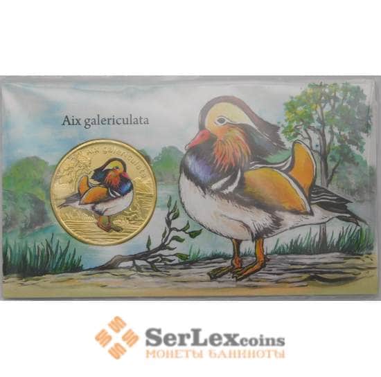 Остров Сан Феликс (Чили) 1 доллар 2021 Птицы мира - Утка мандаринка арт. 30849