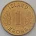 Монета Исландия 1 крона 1975 КМ12a UNC (J05.19) арт. 15854