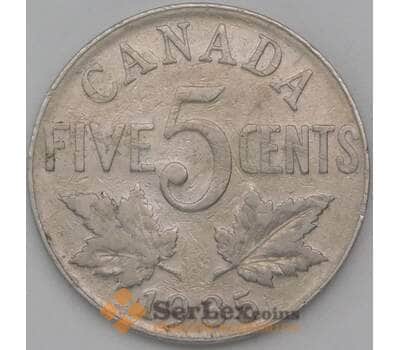 Монета Канада 5 центов 1935 КМ29 VF арт. 22878