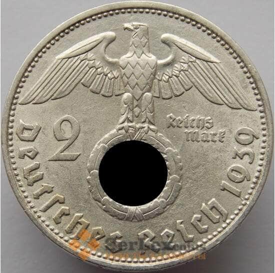 Германия 2 марки 1939 D КМ487 XF арт. 8940