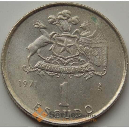 Чили 1 эскудо 1971 КМ197 XF арт. 8145