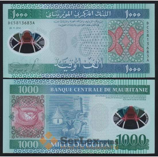 Мавритания 1000 угий 2014 Р19 UNC арт. 51349