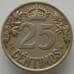 Монета Испания 25 сентимо 1925 КМ740 VF Корабль (J05.19) арт. 15194