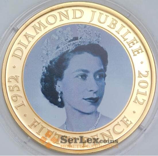 Джерси 50 пенсов 2011 UC216 Proof 60 лет коронации  арт. 56798