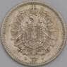 Германия монета 50 пфеннигов 1875 J КМ6 ХF арт. 44530