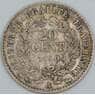 Франция 20 сантимов 1850 КМ758 VF арт. 56491