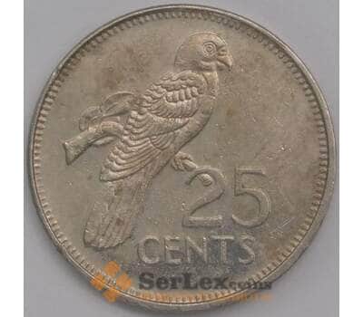 Сейшельские острова монета 25 центов 1989 КМ49 XF арт. 42164