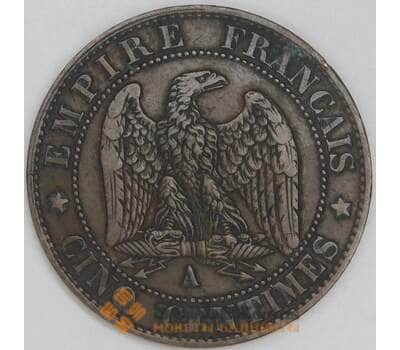 Франция 5 сантимов 1864 А КМ797 VF+ арт. 54910