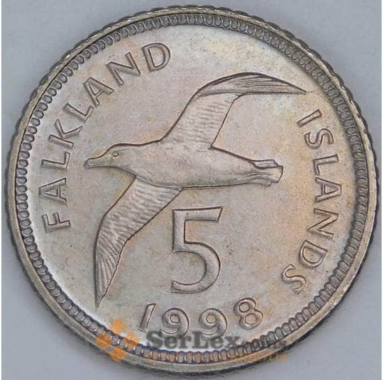 Фолклендские острова 5 пенсов 1998 КМ4.2 UNC арт. 57133