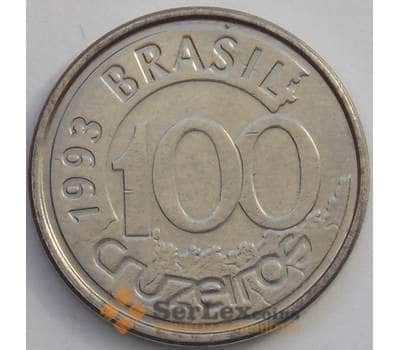 Монета Бразилия 100 крузейро 1993 КМ623 XF (J05.19) арт. 17442