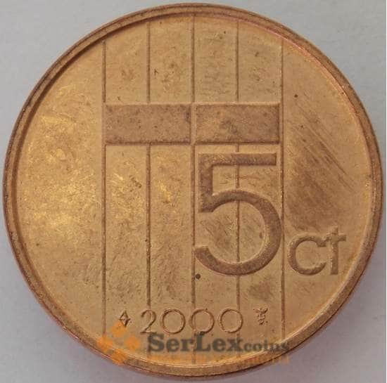 Нидерланды 5 центов 2000 КМ202 AU  арт. 17027
