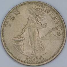 Филиппины 10 сентаво 1964 КМ188 UNC  арт. 57439