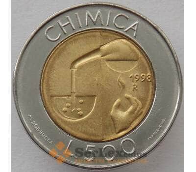 Монета Сан-Марино 500 лир 1998 КМ383 UNC Химия арт. 15644