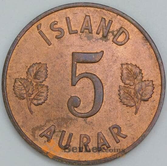 Исландия 5 эйре 1965 КМ9 aUNC арт. 56471 Исландия 5 эйре 1965 КМ9 aUNC арт. 56471