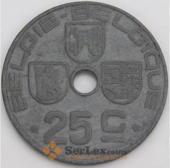 Бельгия 25 сантимов 1944 КМ132 ХF Belgique-Belgie арт. 46690