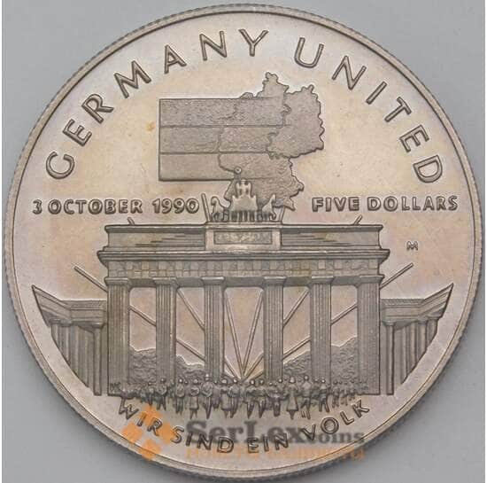 Маршалловы острова 5 долларов 1990 КМ33 Объединение Германии арт. 26332