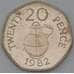 Монета Гернси 20 пенсов 1982 КМ38 AU арт. 38455