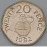 Гернси 20 пенсов 1982 КМ38 AU арт. 38455