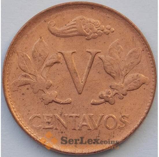 Колумбия 5 сентаво 1968 КМ206а aUNC (J05.19) арт. 17450