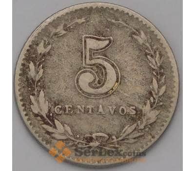 Монета Аргентина 5 сентаво 1897 КМ34 VF арт. 38452