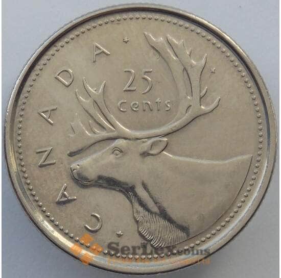 Канада 25 центов 2002 КМ448 UNC 50 лет Правления (J05.19) арт. 16952