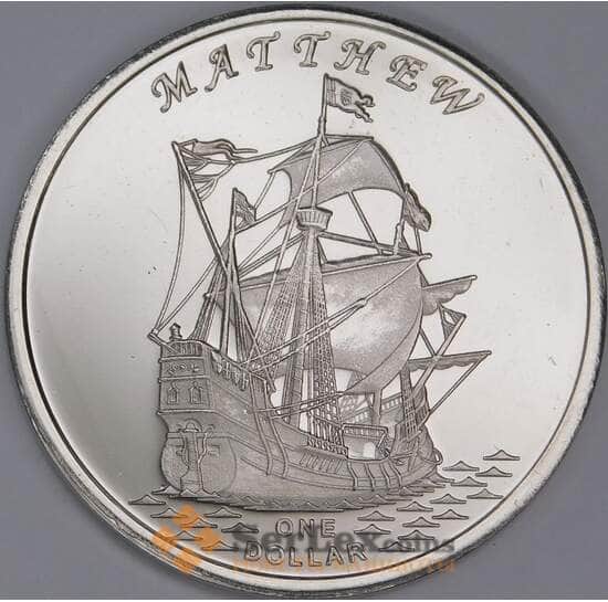 Гилберта острова (Кирибати) 1 доллар 2015 Корабль Matthew Мэтью арт. 54986