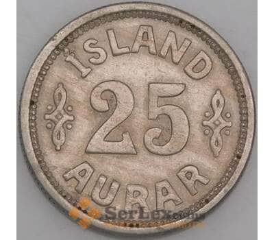 Исландия монета 25 эйре 1925 КМ2 XF арт. 46086
